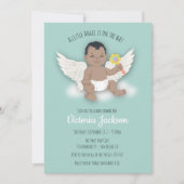 エスニックボーイリトルエンジェルベビーシャワー招待状 招待状 (正面)