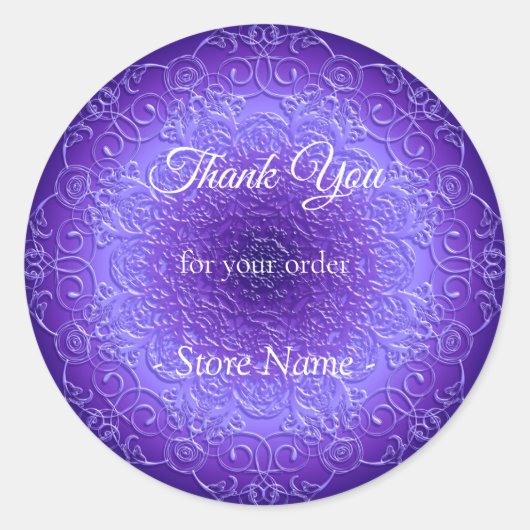 エスニックマンダラデザイン ラウンドシール (正面)