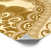 エスニックマンダラ:インディアンスタイルパターン ポスター (角)