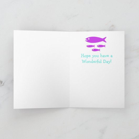 エスニックマーメイドハッピーバースデーカード カード (内部)