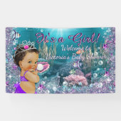 エスニックマーメイドベビーシャワーバナー 横断幕 (横)