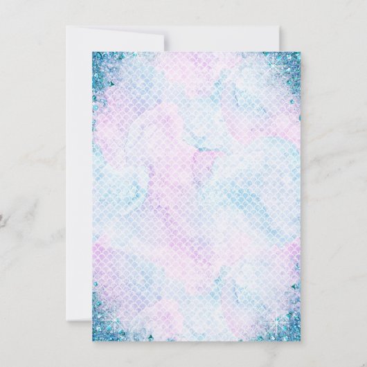 エスニックマーメイドベビーシャワー招待状 招待状 (裏面)