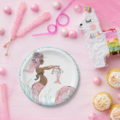 エスニックマーメイドベビーシャワー紙プレート ペーパープレート (パーティー)