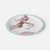 エスニックマーメイドベビーシャワー紙プレート ペーパープレート (アングル)