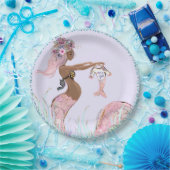 エスニックマーメイドママ赤ちゃんシャワー紙プレート ペーパープレート (パーティー)