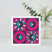 エスニックミッドセンチュリーモダンマゼンダティール（緑がかった色）空白の カード (スタンド正面)