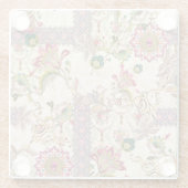 エスニックムガルフローラペイズリー ガラスコースター (裏面)