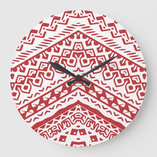 エスニックモチーフ3 ラージ壁時計 (正面)