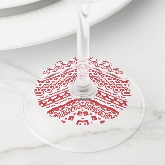 エスニックモチーフ3 ワイングラスタグ (クローズアップ)