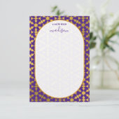 エスニックモロッコパープル&金ゴールドノートカード サンキューカード (スタンド正面)