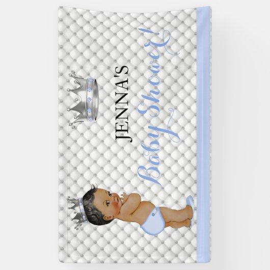 エスニックリトルプリンスヴィンテージ男の赤ちゃんクラウン 横断幕 (縦)