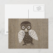 エスニックレトロフクロウ ポストカード (正面/裏面)