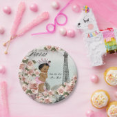 エスニックヴィンテージパリベビーシャワー ペーパープレート (パーティー)