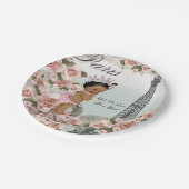 エスニックヴィンテージパリベビーシャワー ペーパープレート (アングル)