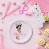 エスニックヴィンテージプリンセスバレリーナベビーシャワー ペーパープレート (パーティー)