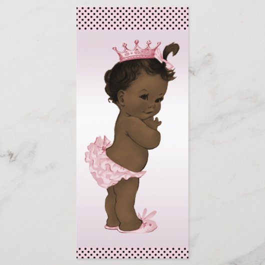 エスニックヴィンテージプリンセス水玉模様ベビーシャワーメニュー メニュー (裏面)