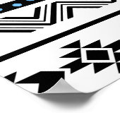 エスニック三角幾何学ナバホ模様 ポスター (角)