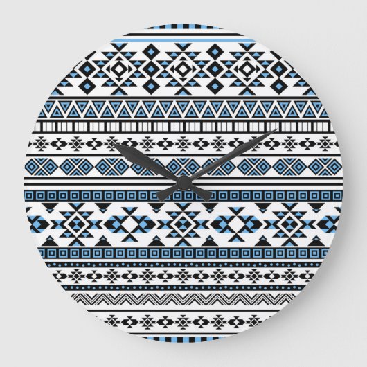 エスニック三角幾何学ナバホ模様 ラージ壁時計 (正面)