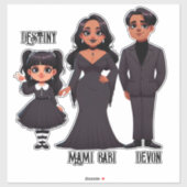 エスニック不気味ファミリーかわいいハロウィーン シール (シート)