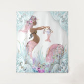 エスニック人魚のママ ベイビーシャワー 背景 バナー タペストリー (正面)