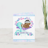 エスニック人魚ベイビーシャワー感謝カード サンキューカード (正面)