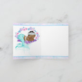 エスニック人魚ベイビーシャワー感謝カード サンキューカード (内部)