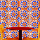 エスニック伝統的フォークプリントモザイク模様 タイル