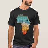 エスニック伝統的プライドアフリカの地図だしきパッテ Tシャツ (正面)