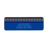 エスニック南西部の幾何学的デザインラベル ラベル (正面)