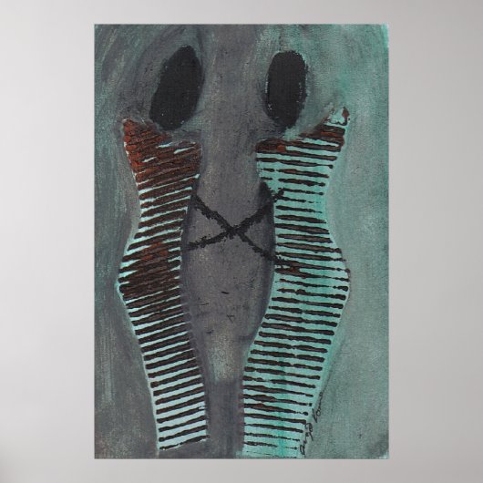 エスニック女性プリント ポスター (正面)