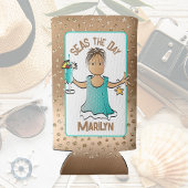 エスニック女性漫画おもしろいことわざクルーズブルー スリム缶クーラー