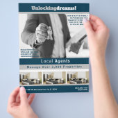 エスニック実在エステートリアルカスタマイズ可能フライヤー チラシ (手)