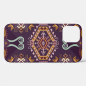 エスニック幾何学シカラフルームレスデザイン Case-Mate iPhoneケース (裏面 (横))