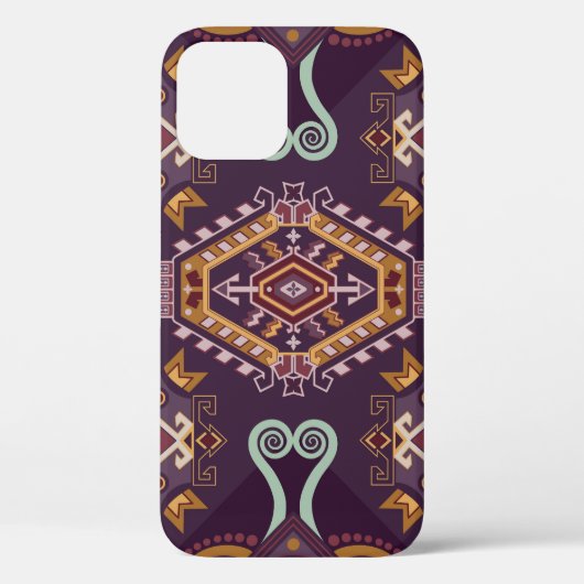 エスニック幾何学シカラフルームレスデザイン Case-Mate iPhoneケース (裏面)