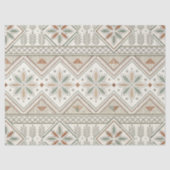 エスニック幾何学フローラ部族シームレスパターン 薄葉紙 (正面)