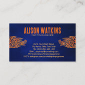 エスニック手描き太陽オーナメント 名刺 (裏面)