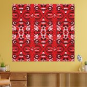 エスニック抽象芸術ヴィンテージボホタイル キャンバスプリント (インサイチュ (リビング))