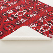 エスニック抽象芸術ヴィンテージボホタイル シェルパブランケット (3/4)