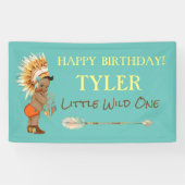 エスニック族の少年ヘアドレ先住民アメリカンアロー 横断幕 (横)