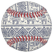 エスニック族アステカゾウ模様 ソフトボール (裏面)