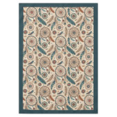 エスニック族先住民パステルドリームキャッチャーの羽 テーブルクロス (正面)