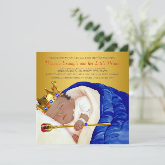 エスニック王室のプリンスベビーシャワー 招待状 (スタンド正面)