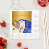 エスニック王室のプリンスベビーシャワー 縁ありランチョンナプキン (インサイチュ)