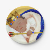 エスニック王室のプリンスボーイ赤ちゃんシャワー ペーパープレート (正面)