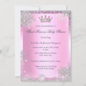 エスニック甘いプリンセスベビーシャワーワンダーランドピンク 招待状 (裏面)