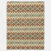 エスニック素朴先住民の芸術的な銅色 フリースブランケット (正面)
