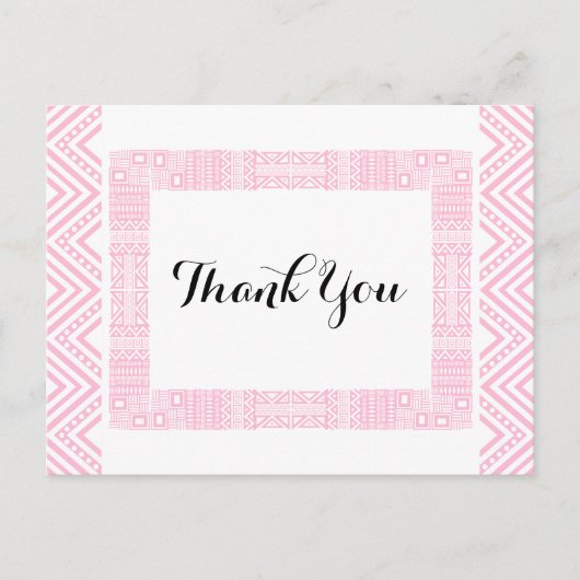 エスニック結婚デザインの感謝はがき1 ポストカード (正面)