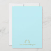 エスニック縁どフラワーアクアインディアン結婚ズ 招待状 (裏面)