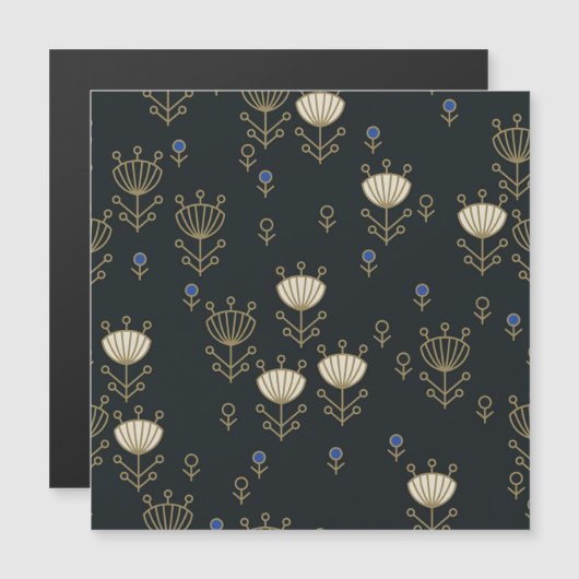 エスニック花:ヴィンテージ装飾デザイン (正面/裏面)