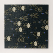 エスニック花：ヴィンテージ装飾デザイン ジグソーパズル (横)